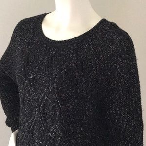 Studio Works NWOT Black Silver Diamond Pullover